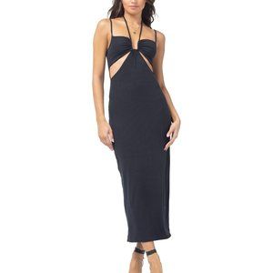 L*SPACE Naomi Midi Dress - Black - Size XS